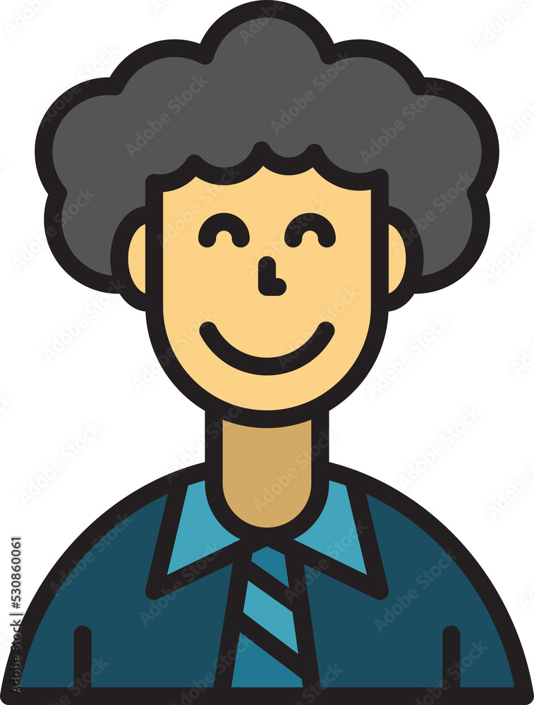 businessman character avatar illustration