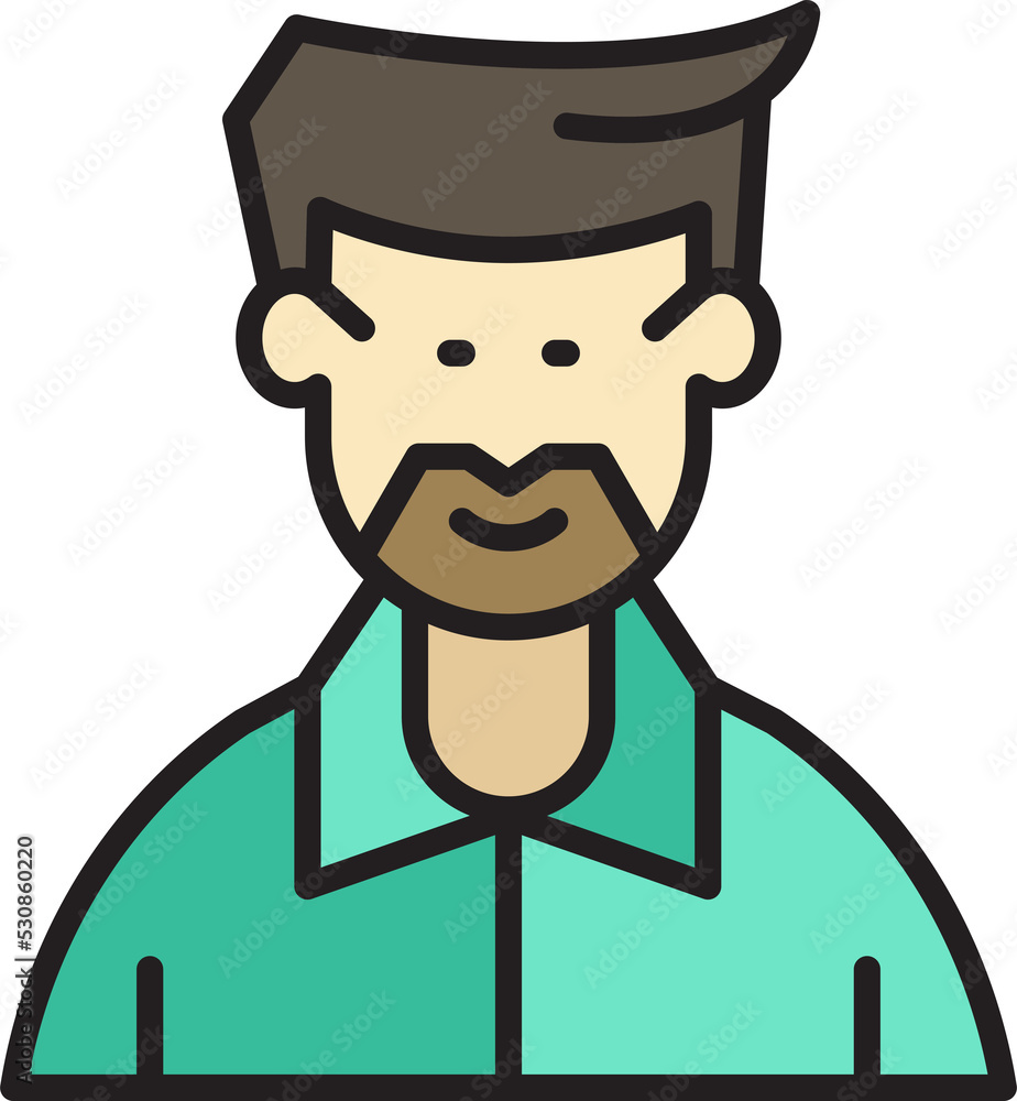 beard man character avatar illustration beard man character avatar illustration