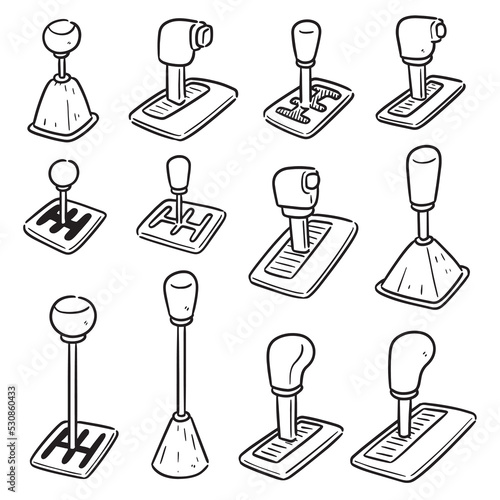 vector set of car transmission