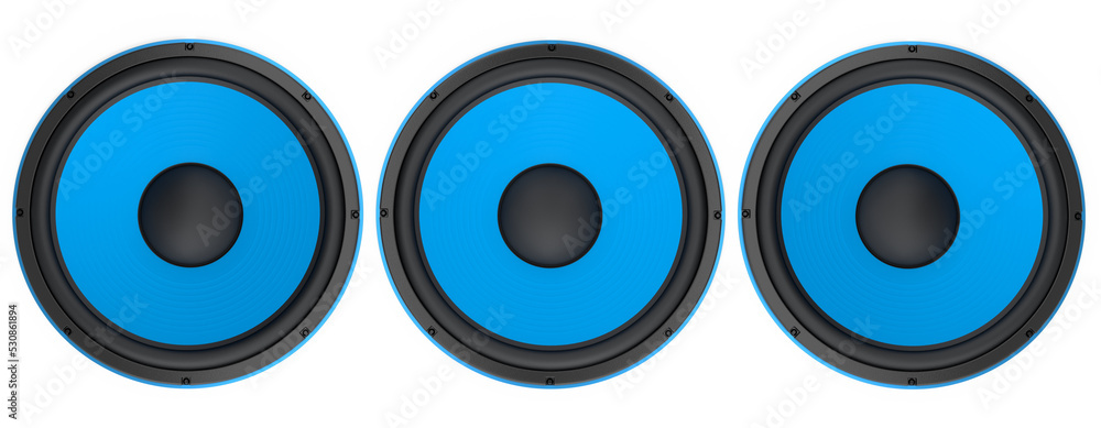 Hi-fi speakers with loudspeakers for sound recording studio on white background. Hi-fi speakers with loudspeakers for sound recording studio on white background.
