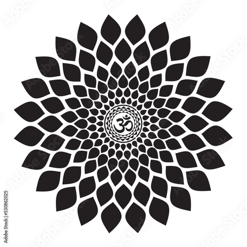 abstract floral om design