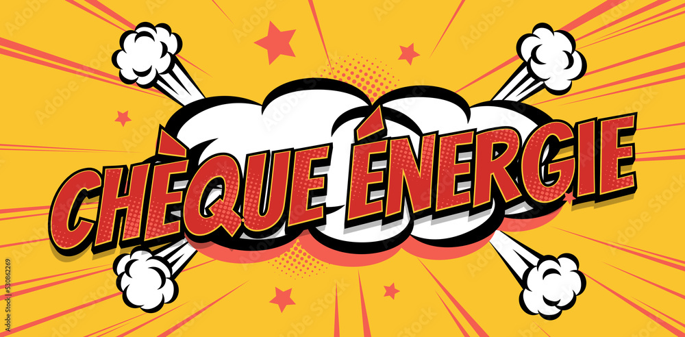 Fototapeta premium chèque énergie explosion