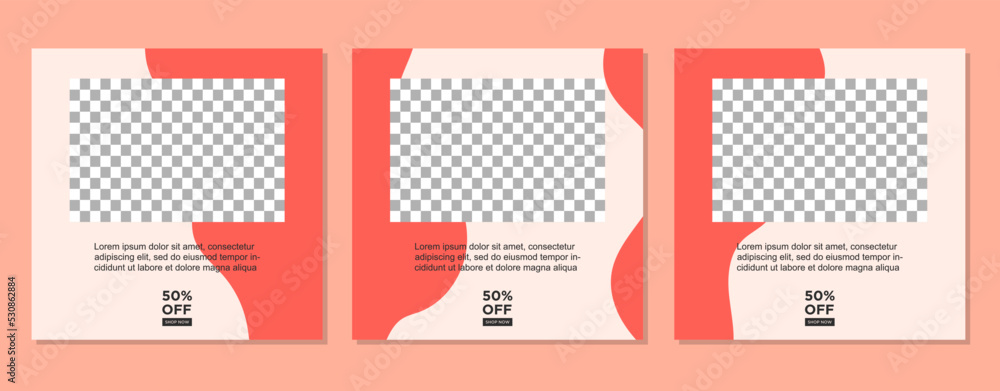 ABSTRACT SOCIAL MEDIA POST BANNER TEMPLATE SALES SET. EDITABLE COVER DESIGN PROMOTION SALE VECTOR