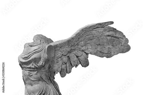 Samotracia sculpture isolated photo