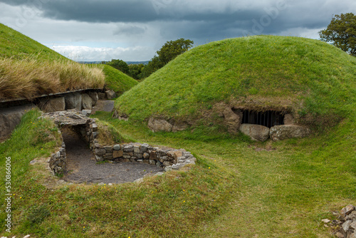 The megalithic tombs of Newgrange in Ireland photo