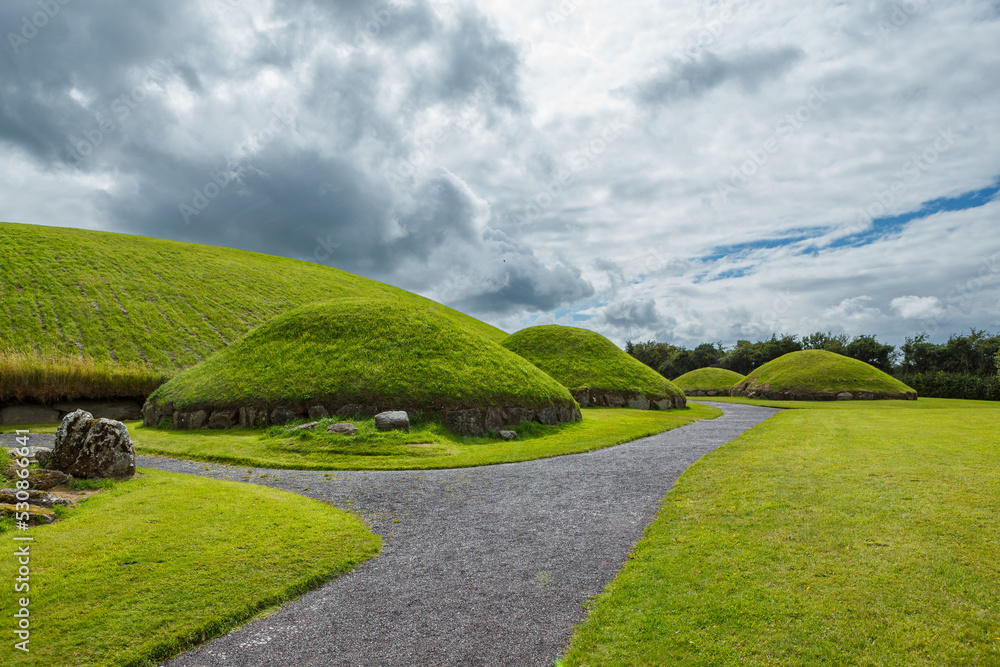 The megalithic tombs of Newgrange in Ireland