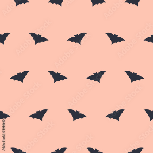 Fototapet Halloween seamless pattern with bats