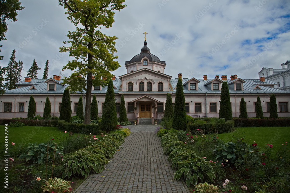 Summer pilgrimage hotel in the Valaam Orthodox Monastery.