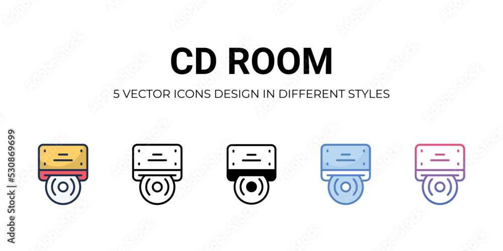 cd room Icons Set vector Illustration. cd room Icons Set vector Illustration.