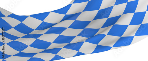 Bavarian flag using as background, 3d rendering panorama