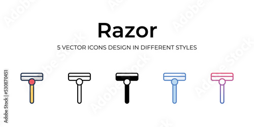 razor icons Set vector Illustration.