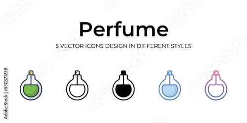 perfume icons set vector illustration. vector stock