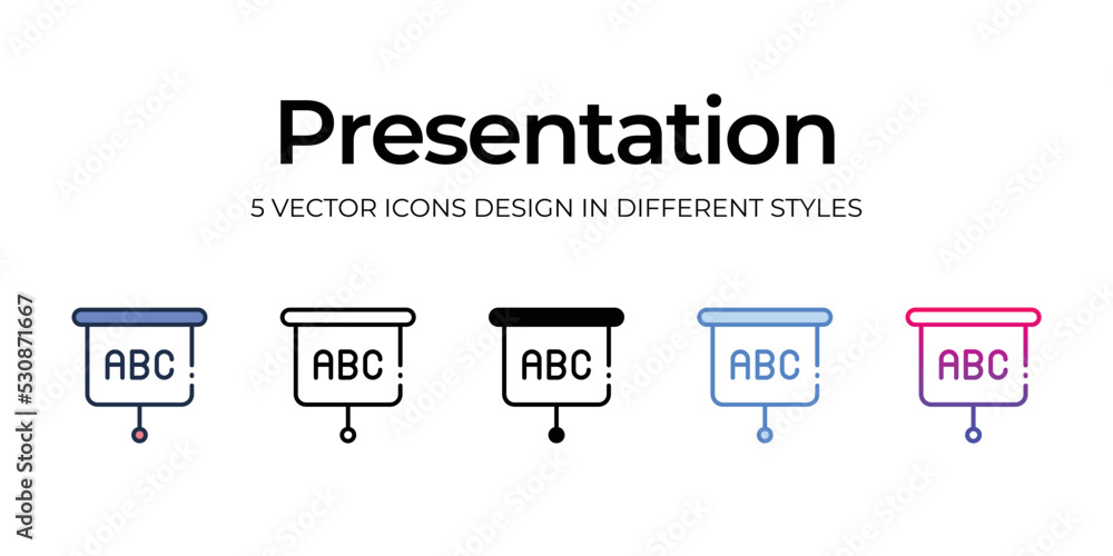 presentation icons set vector illustration. vector stock presentation icons set vector illustration. vector stock