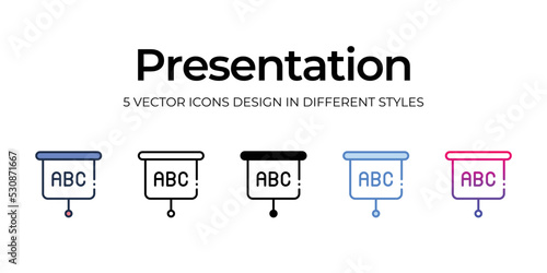 presentation icons set vector illustration. vector stock