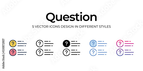 question icons set vector illustration. vector stock