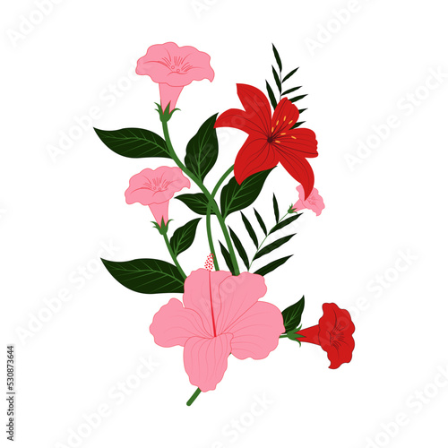 Colourful floral design & Wedding concept with flowers.
