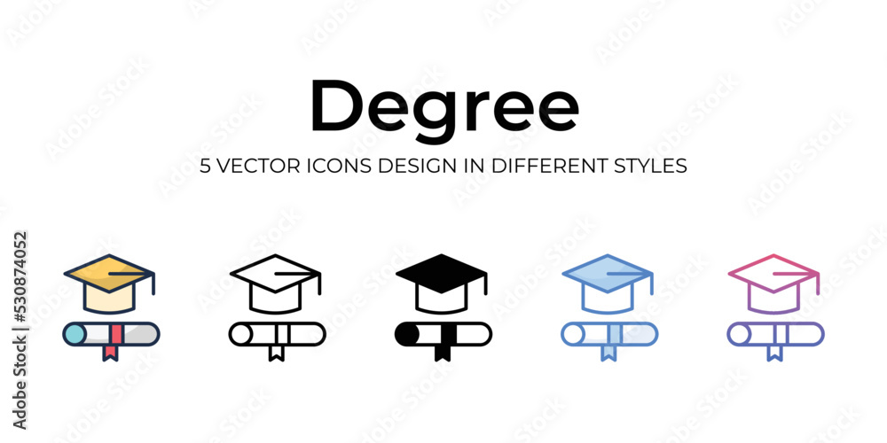 degree icons set vector illustration. vector stock,