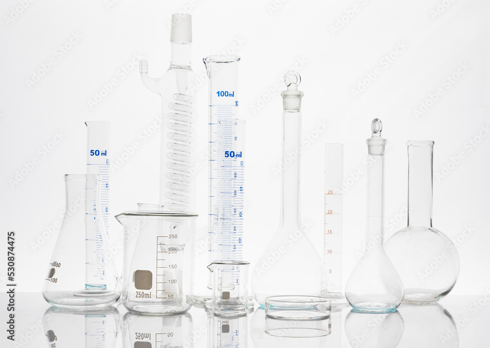 Photo of biochemistry glassware experiment Photo of biochemistry glassware experiment