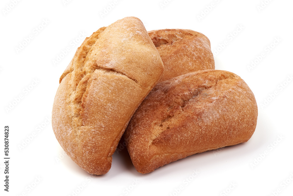 Crispbread rolls, isolated on white background. Crispbread rolls, isolated on white background.
