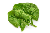 Fresh leaves of spinach, isolated on white background. High resolution image.