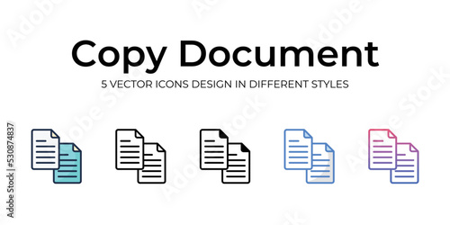copy document icons set vector illustration. vector stock,