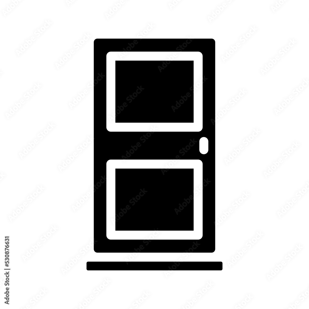 Door icon. exterior sign. vector illustration Door icon. exterior sign. vector illustration