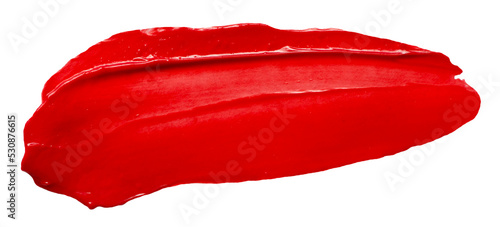 Red glossy acrylic paint brush stroke for Your art design