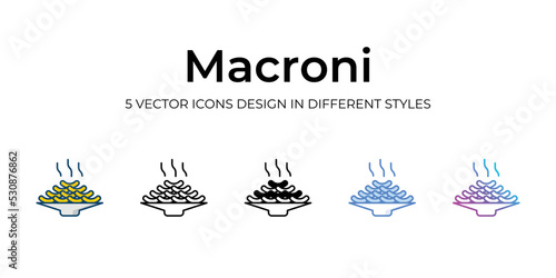 macroni icons set vector illustration. vector stock,