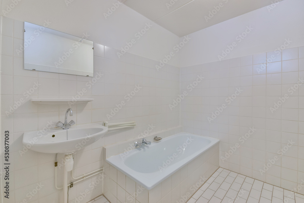 Interior of light spacious bathroom Interior of light spacious bathroom