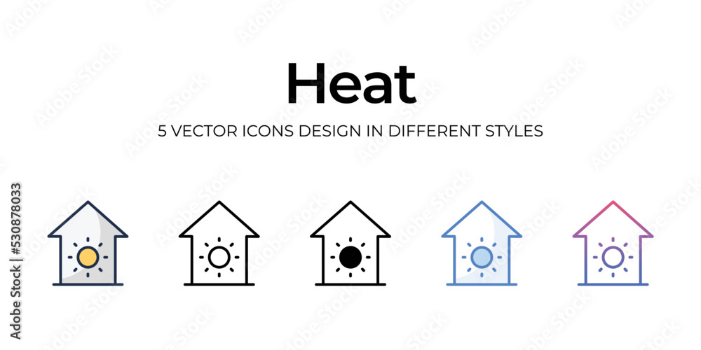 heat icons set vector illustration. vector stock, heat icons set vector illustration. vector stock,