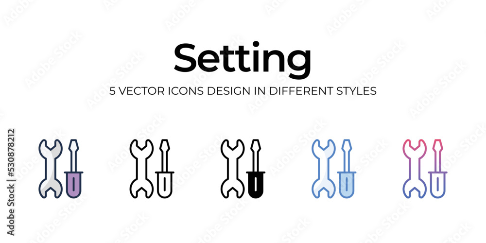 setting icons set vector illustration. vector stock,