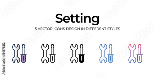 setting icons set vector illustration. vector stock,