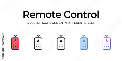 remote control icons set vector illustration. vector stock,