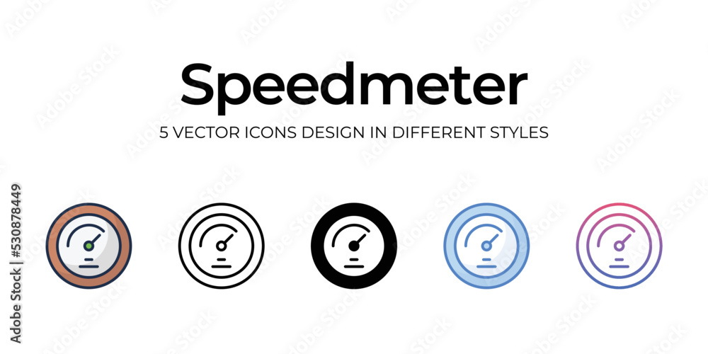 speedmeter icons set vector illustration. vector stock,