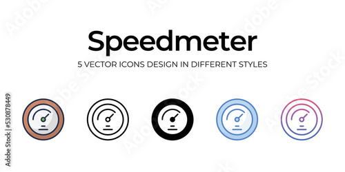 speedmeter icons set vector illustration. vector stock,