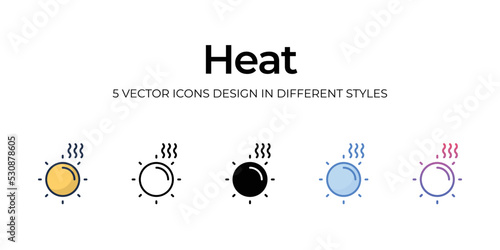 heat icons set vector illustration. vector stock,
