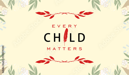 Every Child Matters. Holiday concept. Template for background, banner, card, poster, t-shirt with text inscription