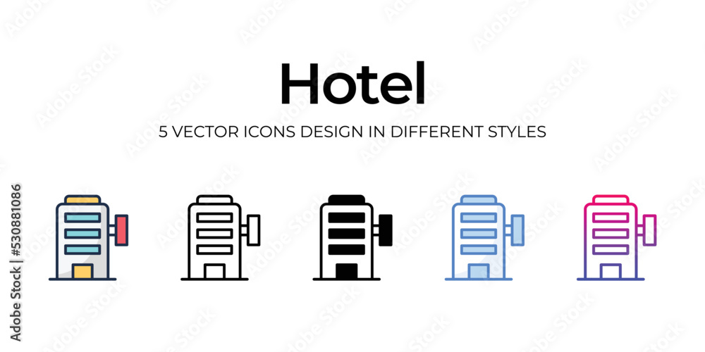 hotel icons set vector illustration. vector stock,