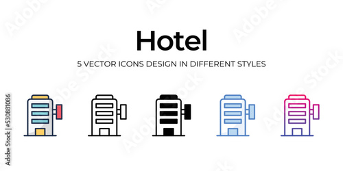 hotel icons set vector illustration. vector stock,