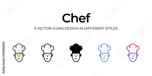 chef icons set vector illustration. vector stock,