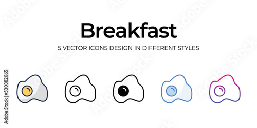 breakfast icons set vector illustration. vector stock,