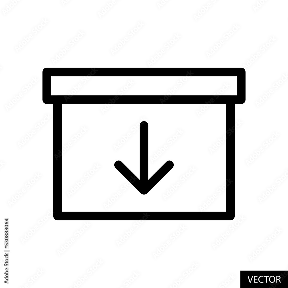 Archive vector icon in line style design for website design, app, UI, isolated on white background. Editable stroke. Vector illustration. Archive vector icon in line style design for website design, app, UI, isolated on white background. Editable stroke. Vector illustration.