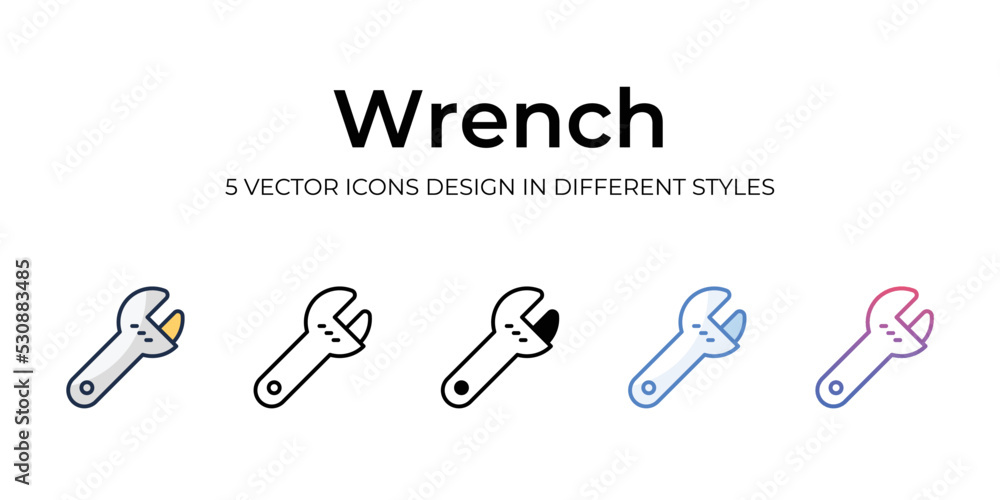 wrench icons set vector illustration. vector stock, wrench icons set vector illustration. vector stock,