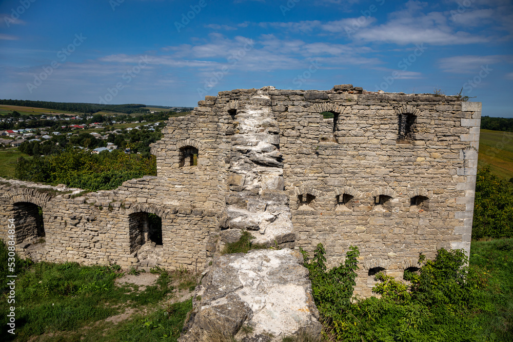 Ruins of the old castle in the city of Satanov.