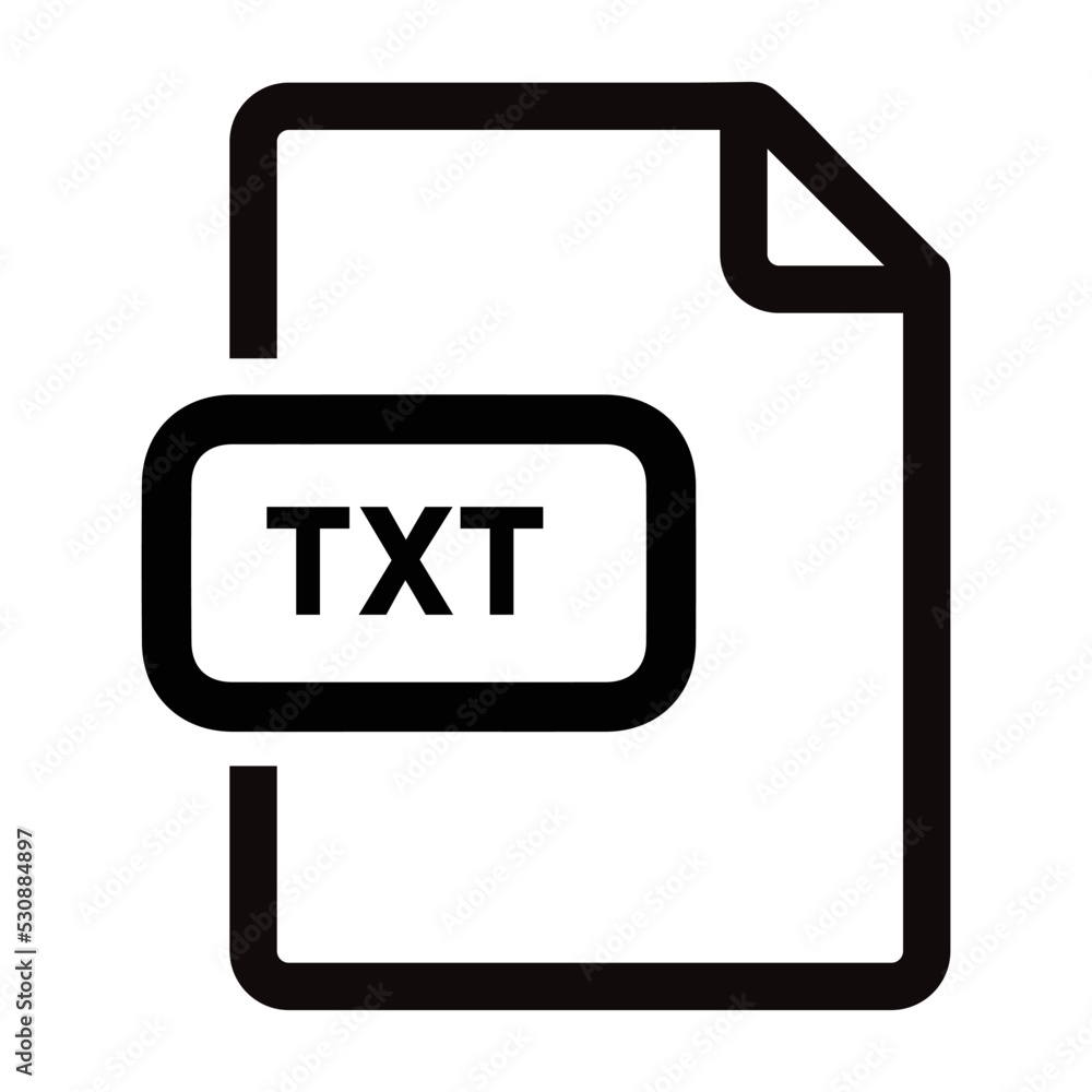 TXT file document icon TXT file document icon
