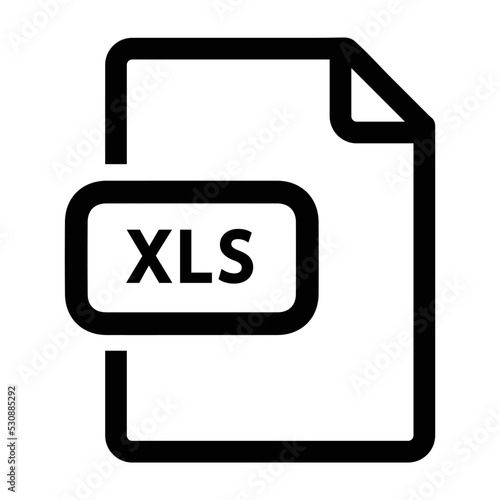 xls icon. Flat vector illustrator