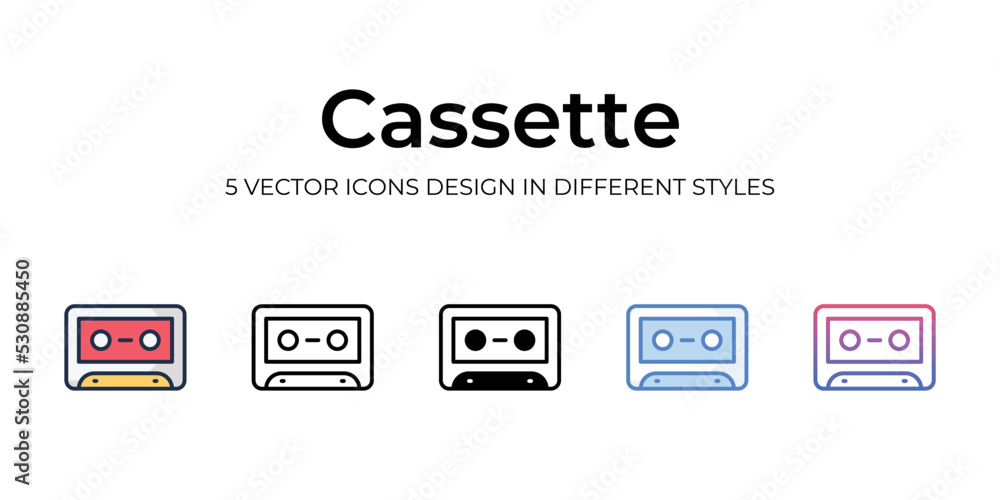 cassette icons set vector illustration. vector stock, cassette icons set vector illustration. vector stock,
