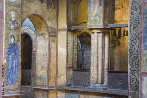 KYIV, UKRAINE - September 11 2022: Interior of the Orthodox Cathedral of Kyiv