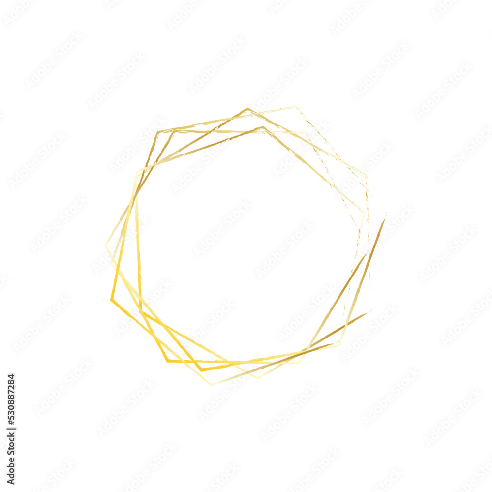 Geometric Golden Frames. Metallic polyhedron, art deco style for wedding invitations, Polygonal Vintage Frames for Invitation Template. Geometric Golden Frames. Metallic polyhedron, art deco style for wedding invitations, Polygonal Vintage Frames for Invitation Template.