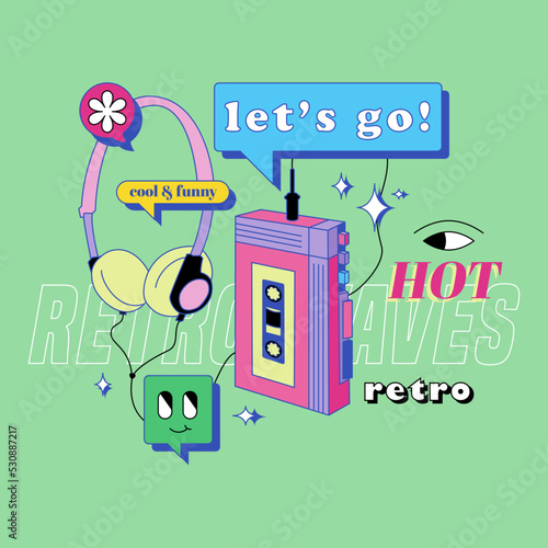Retro Cassette Player With Headphones